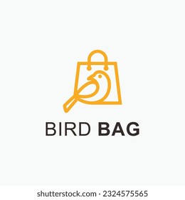 Vogel mit Logo-Design, Vektorgrafik