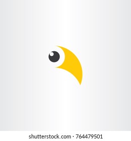 bird beak and eye logo vector 