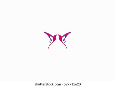 bird beauty icon logo element