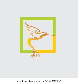 bird beauty icon logo element