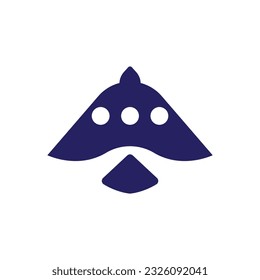 bird bell chat logo design illustration.