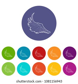 Bird big wing icon. Outline illustration of bird big wing vector icon for web