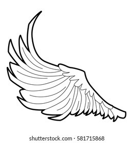 Bird big wing icon. Outline illustration of bird big wing vector icon for web