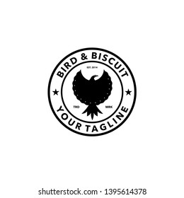 bird and biscuit logo design