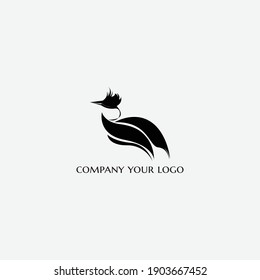 bird black icon logo vector