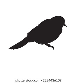 a bird black silhouette. Vector illustration