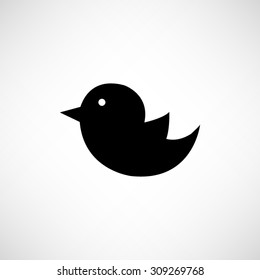 bird - black vector icon