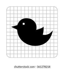bird  - black vector icon