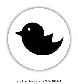 bird  - black vector icon