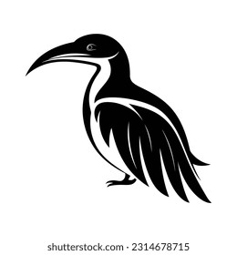 Bird black vector silhouette icon