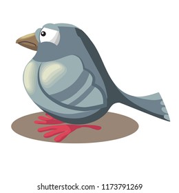 Bird. The blue dove. Isolated vector image. For decoration and design.