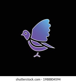 Icono de vector de gradiente azul