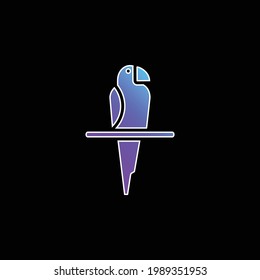 Vogelblaues Farbverlauf-Vektorsymbol