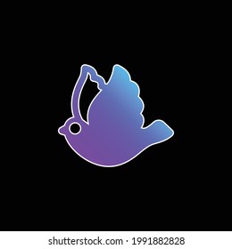 Bird blue gradient vector icon