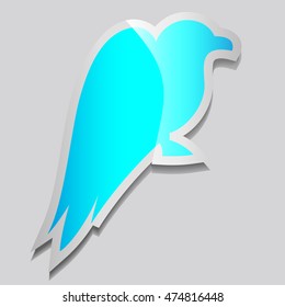 Bird blue sticker