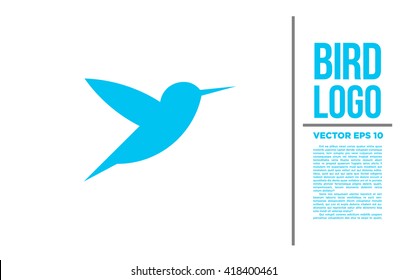 Bird Blue Tiny Logo vector illustration 