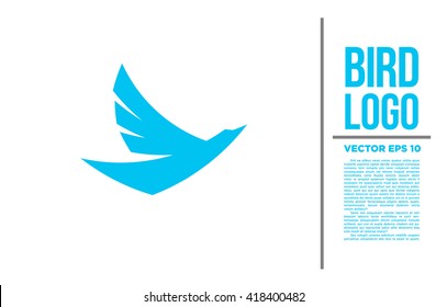 Bird Blue Tiny Logo vector illustration 