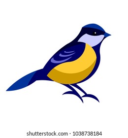 bird blue and yellow
