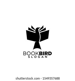 bird book creative modern logo icon design vector illustration