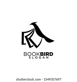bird book creative modern logo icon design vector illustration