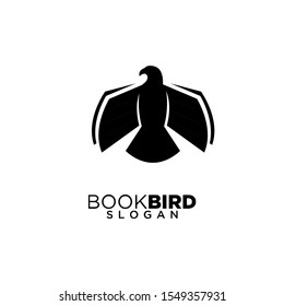 bird book creative modern logo icon design vector illustration