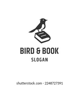 Bird book Logo Template Design Vector, Emblem, Concept Design, Creative Symbol, Icon