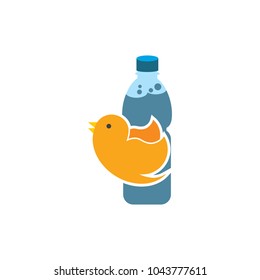 Bird Bootle Logo Icon Design
