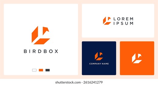 Bird box logo design template