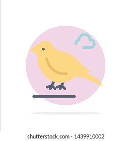 Bird, British, Small, Sparrow Abstract Circle Background Flat color Icon