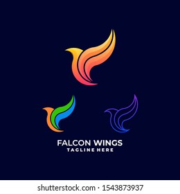 Bird Bundle Eagle Colorful Designs Concept illustration Vector Template. Suitable for Creative Industry, Multimedia, entertainment, Educations, Shop, and any related business