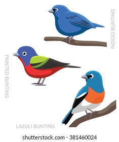 Bird Bunting Set Cartoon Vector Illustration