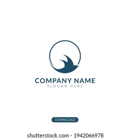 bird for business logo design. elegant concept. isolated background