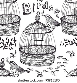 Bird and cage background