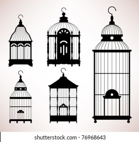 Bird Cage birdcage vintage retro silhouette