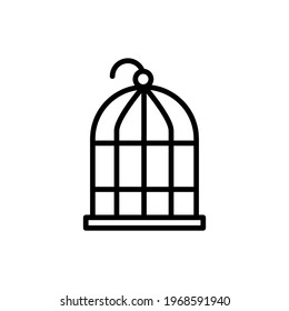 Icono de jaula de pájaro Vector conceptual Ilustración de diseño eps10