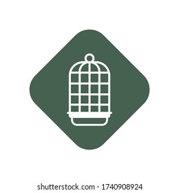 Bird cage icon, eps 10