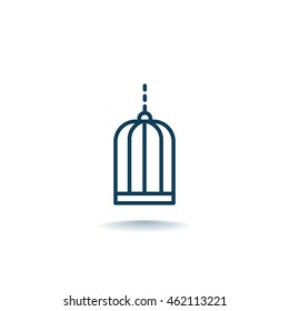 Bird cage icon Flat.