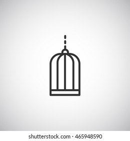 Bird cage icon Flat.