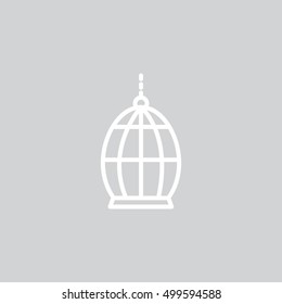 Bird cage icon Flat.