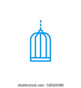 Bird cage icon Flat.