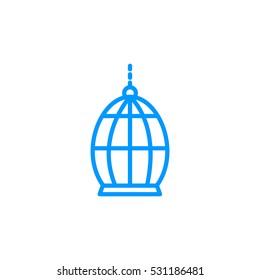 Bird cage icon Flat.