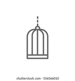Bird cage icon Flat.