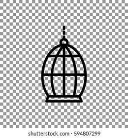 Bird cage icon Flat.