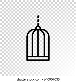 Bird cage icon Flat.