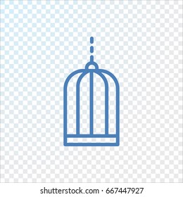 Bird cage icon Flat.