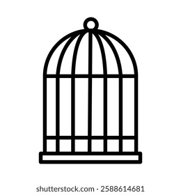 bird cage icon Flat illustration sign