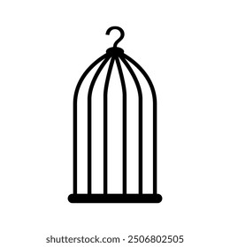 Bird cage icon illustrated on background