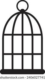 Bird cage icon isolated on white background . Vector illustration