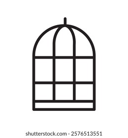 Bird cage icon Outline vector for web ui