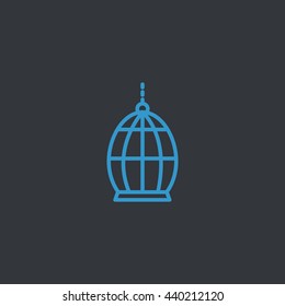 Bird cage icon Vector
